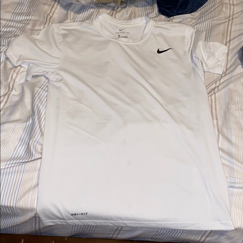Nike White Dri-Fit Mens Small Tee